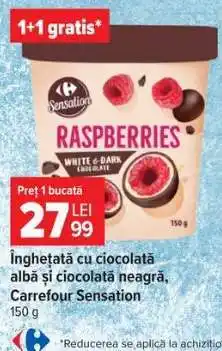 Carrefour Înghețată cu ciocolată albă și ciocolată neagră, Carrefour Sensation Ofertă