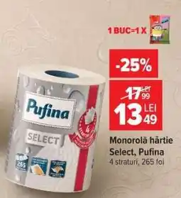 Carrefour Monorolă hârtie Select, Pufina Ofertă