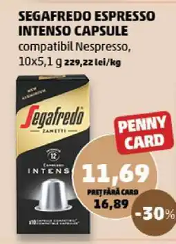 Penny SEGAFREDO ESPRESSO INTENSO CAPSULE Ofertă