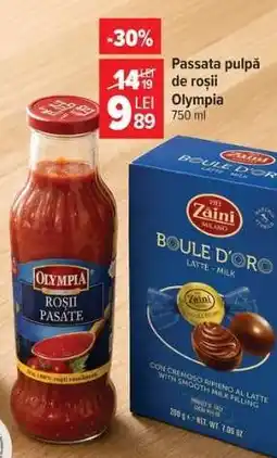 Carrefour Passata pulpă de roșii Olympia Ofertă