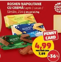 Penny ROSHEN Napolitane cu cremă Ofertă