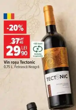 Carrefour Vin rosu Tectonic Ofertă
