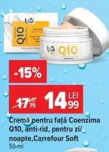 Carrefour Cremă pentru față Coenzima Q10 Ofertă