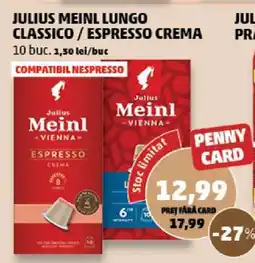 Penny Julius Meinl Lungo Classico / Espresso Crema Ofertă