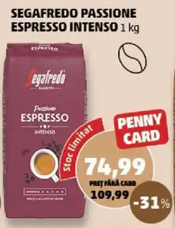 Penny SEGAFREDO PASSIONE ESPRESSO INTENSO 1 kg Ofertă