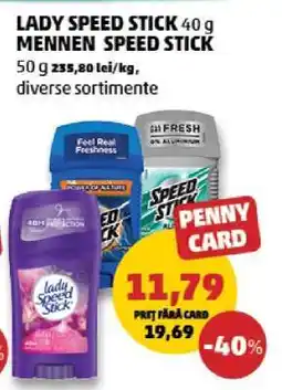 Penny LADY SPEED STICK 40 g / MENNEN SPEED STICK Ofertă