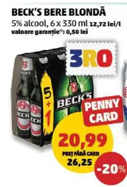 Penny BECK‘S Bere blondă Ofertă