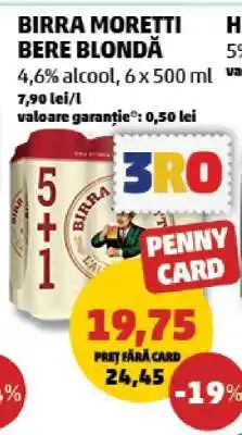 Penny BIRRA MORETTI Bere blondă Ofertă