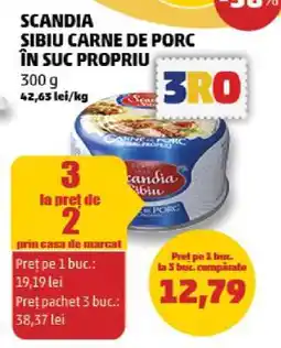 Penny SCANDIA SIBIU Carne de porc în suc propriu Ofertă