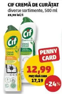 Penny Cif Cremă de Curățat Ofertă