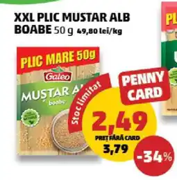 Penny XXL PLIC MUSTAR ALB BOABE 50g Ofertă