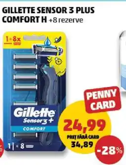 Penny GILLETTE SENSOR 3 PLUS COMFORT H +8 rezerva Ofertă