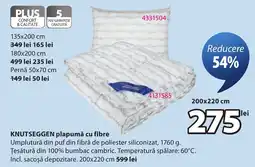 JYSK Knutseggen plapumă cu fibre Ofertă