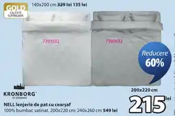 JYSK Kronborg nell lenjerie de pat cu cearșaf Ofertă