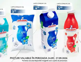 Unicarm unicarm lapte de consum semidegresat Ofertă