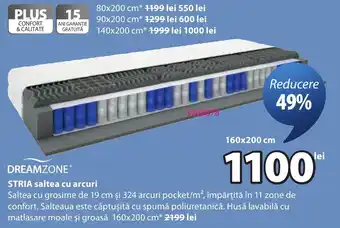 Dreamzone stria saltea cu arcuri