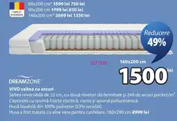 JYSK Dreamzone vivo saltea cu arcuri Ofertă