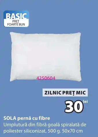 Sola pernă cu fibre