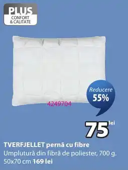 JYSK Tverfjellet pernă cu fibre Ofertă