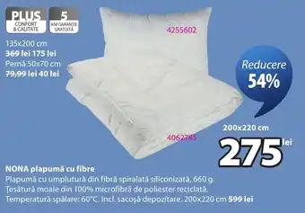 Nona plapumă cu fibre
