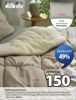 JYSK Bagn plapumă sherpa Ofertă