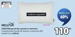JYSK Wellpur lihesten pernă din spumă cu memorie Ofertă