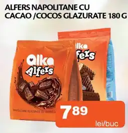 Unicarm Alfers napolitane cu cacao / cocos glazurate Ofertă