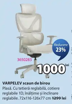 JYSK Varpelev scaun de birou Ofertă