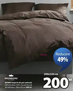 JYSK Kronborg barbo lenjerie de pat satinata Ofertă