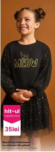 Pepco Bluză fete Halloween cu mâneci din plasă Ofertă