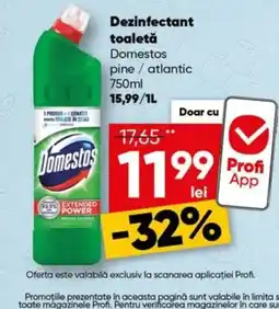 PROFI Domestos dezinfectant toaletă Ofertă