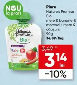 PROFI Nature's Promise Bio mere & banane & morcovi / mere & căpșuni Ofertă