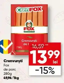 PROFI Fox crenvurști de porc Ofertă
