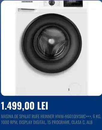 Heinner masina de spalat rufe hwm-h6010ivsmc+++