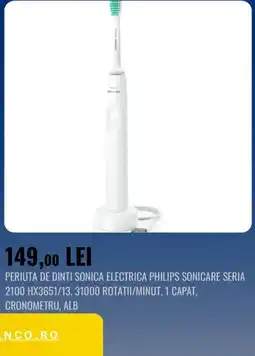 Flanco Philips sonicare periuta de dinti sonica electrica seria 2100 Ofertă