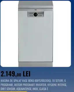 Flanco Beko masina de spalat vase BDFS26020XQ Ofertă