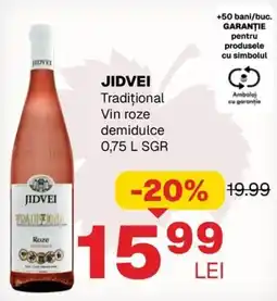 Annabella Jidvei traditional vin roze demidulce Ofertă