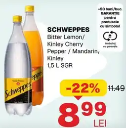 Annabella Schweppes bitter lemon kinley cherry pepper mandarin kinley Ofertă