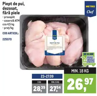 Metro Chef piept de pui, dezosat, fără piele