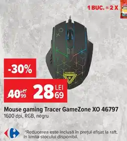 Carrefour GameZone mouse gaming Tracer XO 46797 Ofertă