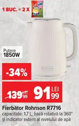 Carrefour Fierbător rohnson r7716 Ofertă
