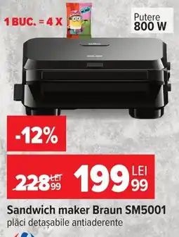 Carrefour Sandwich maker Braun SM5001 Ofertă
