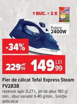 Carrefour Tefal fier de călcat express steam Ofertă