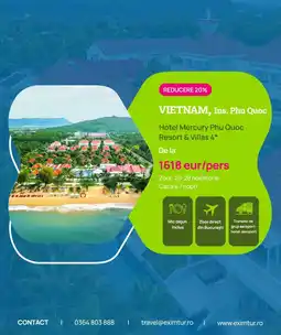 Eximtur Hotel Mercury Phu Quoc Resort & Villas 4* Ofertă