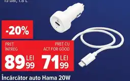 Carrefour Hama încărcător auto 20w Ofertă