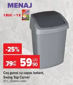 Carrefour Menaj coș gunoi cu capac batant Ofertă