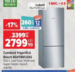 Carrefour Bosch combină frigorifică Ofertă