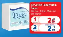 Carrefour Papely servetele de masă Ofertă