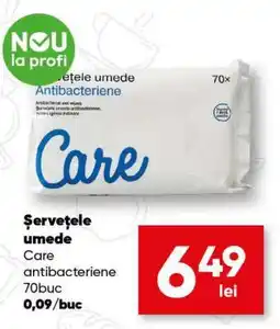 PROFI Șervețele umede Care antibacteriene 70buc Ofertă
