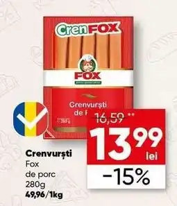 PROFI Crenvurști Fox de porc Ofertă